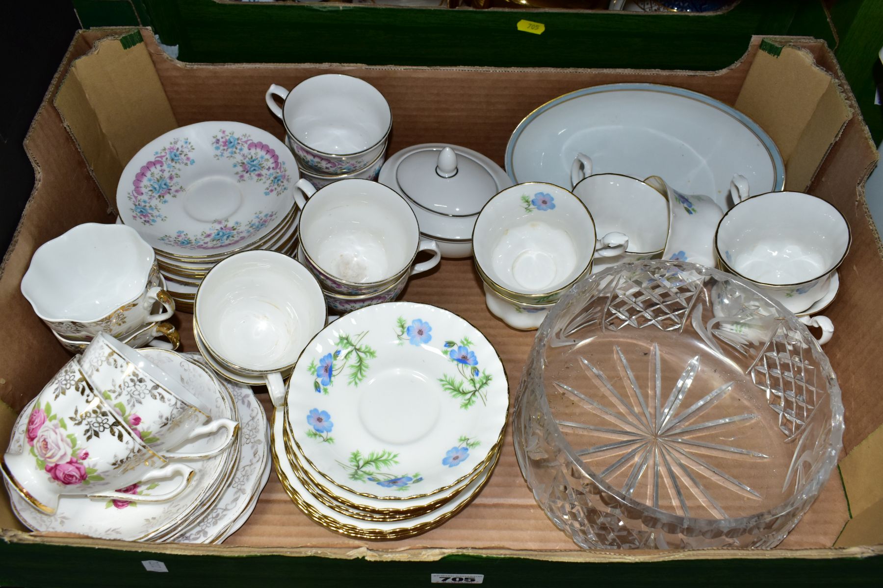 FOUR BOXES OF CERAMIC DINNER AND TEAWARES ETC, to include an Art Deco Barker Bros Tudor Ware Blossom - Image 2 of 10