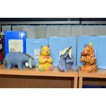FOUR BOXED ENESCO LTD/BORDER FINE ARTS STUDIO CLASSIC POOH COLLECTION MONEY BANKS, from Winnie the