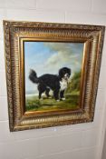 A LATER 20TH CENTURY FULL LENGTH PORTRAIT OF A DOG, painted in a 19th century style, unsigned, oil