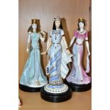 THREE LIMITED EDITION COALPORT / COMPTON & WOODHOUSE FIGURES SCULPTED BY DAVID CORNELL,