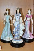 THREE LIMITED EDITION COALPORT / COMPTON & WOODHOUSE FIGURES SCULPTED BY DAVID CORNELL,
