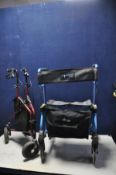 A DRIVE DIAMOND FOUR WHEELED ROLLATOR, along with another smaller unbranded rollator/disability