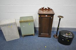 A QUANTITY OF OCCASIONAL FURNITURE to include an Edwardian mahogany pot cupboard, a Guzzini atomic