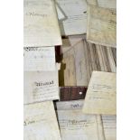 INDENTURES, a collection of approximately 100 legal documents dating from 1835 - 1900 and