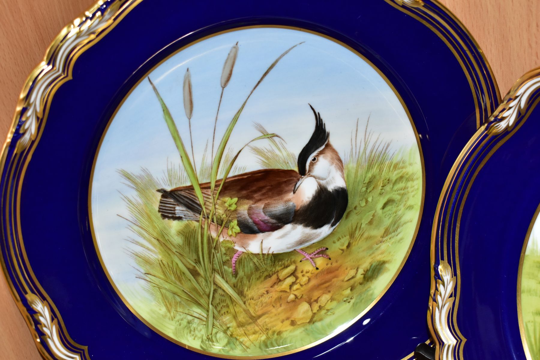 A SET OF SIX SPODE GAME BIRDS PLATES, hand painted by J Woby, V Burndred and L Casewell, - Image 4 of 7