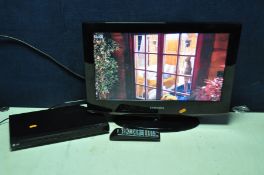 A SAMSUNG LE22B470C9M 22in TV DVD COMBI and a LG DVX-550 DVD player (both PAT pass and working) (2)