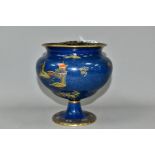 A CARLTON WARE NEW MIKADO PATTERN ROSEBOWL, footed rose bowl with a gilt and painted pattern