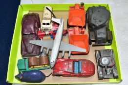 A QUANTITY OF ASSORTED PLAYWORN MAINLY TRI-ANG MINIC CLOCKWORK AND FRICTION DRIVE TOYS, to include