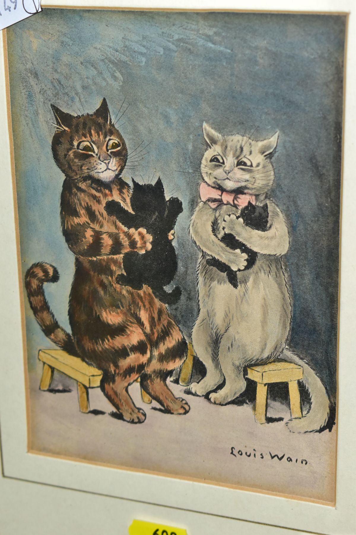 TWO EARLY 20TH CENTURY PRINTS OF ANTHROPOMORPHIC ANIMALS, comprising a small coloured print of two - Image 3 of 11