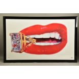 RORY HANCOCK (WALES 1987)'ROCK CANDY', a signed limited edition print of a mouth and a diamond ring,