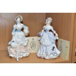 TWO LIMITED EDITION COALPORT FIGURES FROM CRIES OF LONDON COLLECTION, comprising Lavender Sweet