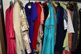 THIRTY FOUR PIECES OF VINTAGE CLOTHING, to include dresses, skirts, jackets, knitwear and suits in a