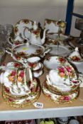 FORTY PIECES OF ROYAL ALBERT OLD COUNTRY ROSES TEA AND DINNER WARES, comprising a tureen, teapot (