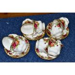 SIXTEEN PIECES OF ROYAL ALBERT 'OLD COUNTRY ROSES' TEAWARES, comprising eight teacups and eight