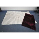 TWO DUNELM MILL RUGS the first is a Slumber Swirl in Natural and ivory 160cm x 230cm the second is