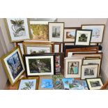 PAINTINGS AND PRINTS ETC, to include a quantity of amateur oils and sketches signed Christina