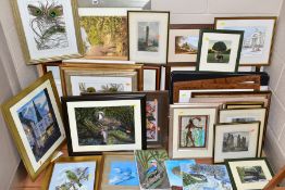 PAINTINGS AND PRINTS ETC, to include a quantity of amateur oils and sketches signed Christina