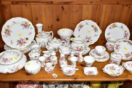 FORTY PIECES OF ROYAL CROWN DERBY 'DERBY POSIES' TEA WARES, TRINKETS AND GIFTWARE ETC, to include