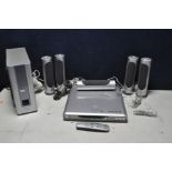 A PHILIPS LX-3700D DVD SURROUND SYSTEM comprising of five speakers and a subwoofer (PAT pass and