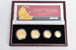 A UNITED KINGDOM BRITANNIA 4 COIN PROOF COLLECTION, to include £100, £50, £25, and £10 gold proof