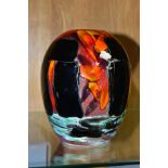 AN ANITA HARRIS ART POTTERY BULBOUS VASE, Stonehenge pattern, signed to base and marked Trial,