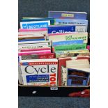 A BOX OF MOSTLY MIDLANDS INTEREST ASSORTED FOLDED MAPS, GUIDE BOOKS, STREET MAPS, ETC, covering
