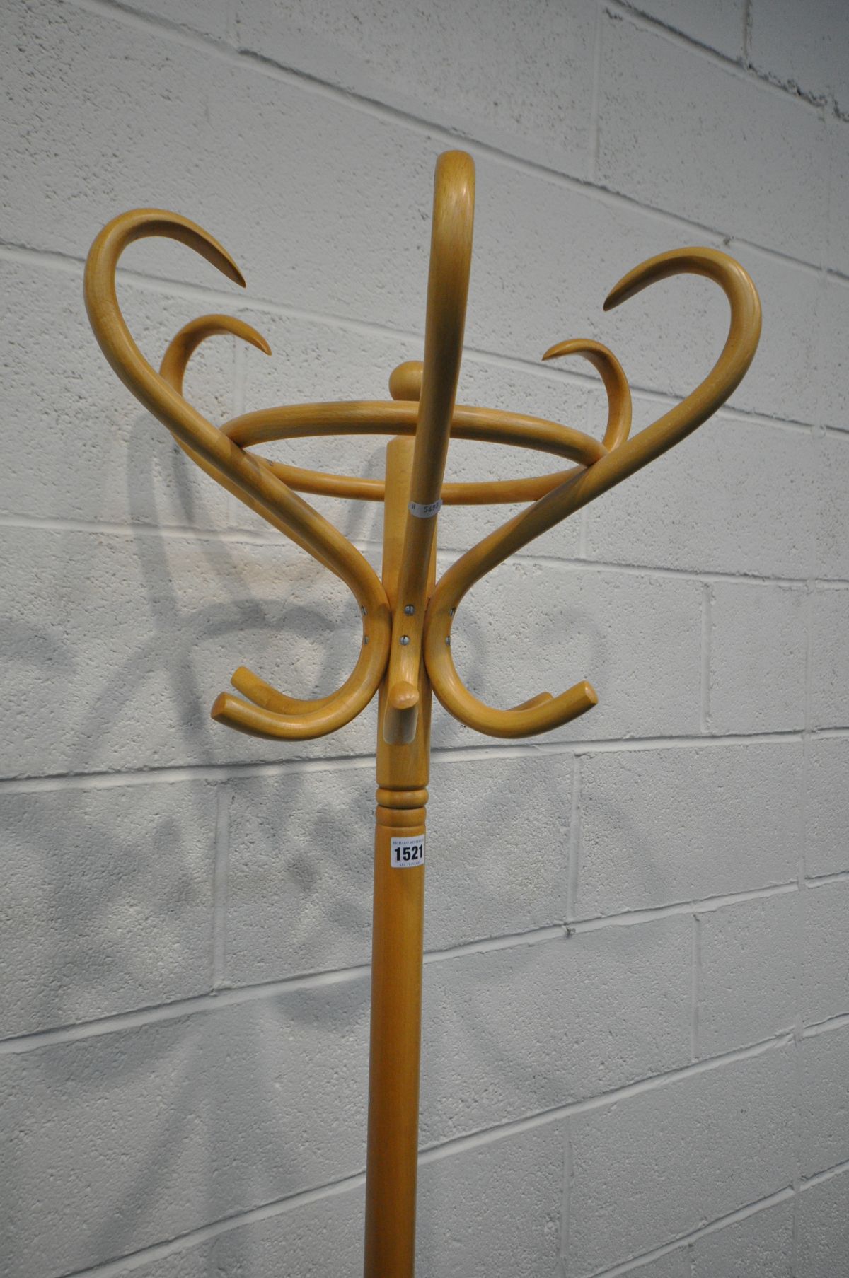 A BEECH BENTWOOD STYLE HAT/COAT STAND, height 192cm - Image 2 of 2