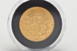 A FULL GOLD SOVEREIGN COIN VICTORIA SHIELD BACK 1853 IN VF CONDITION