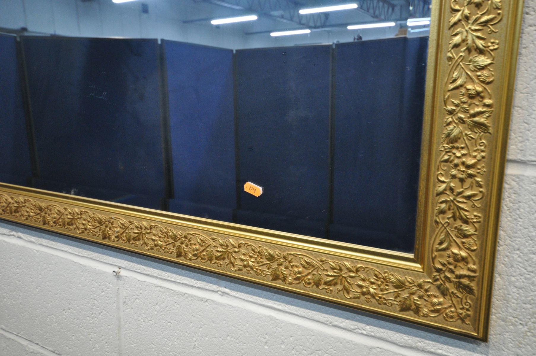 A SELECTION OF MIRRORS, to include a set of three gilt framed bevelled edge mirrors, four other gilt - Image 2 of 8