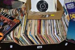TWO BOXES OF RECORDS, approximately three hundred and seventy 7 singles including Jimi Hendrix, T-
