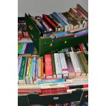 SIX BOXES OF BOOKS, approximately one hundred and forty books with titles to include history,