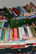 SIX BOXES OF BOOKS, approximately one hundred and forty books with titles to include history,
