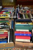 FIVE BOXES OF BOOKS, approximately one hundred and fifty books, titles to include cookery, ballet,