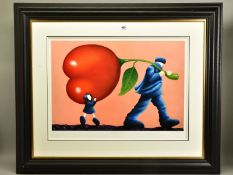 MACKENZIE THORPE (BRITISH 1956) 'HELPING DAD', a signed limited edition print 59/195, no