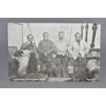 SHACKLETON; Ernest, a postcard dated 1909 showing four characters and entitled 'The Return of the