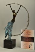 JENNINE PARKER (BRITISH CONTEMPORARY) 'MOONLIGHT', a limited edition bronze sculpture 154/195,