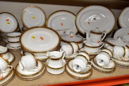 A COMPREHENSIVE PARAGON AND ROYAL ALBERT 'ATHENA' PATTERN DINNER SERVICE, comprising two oval meat