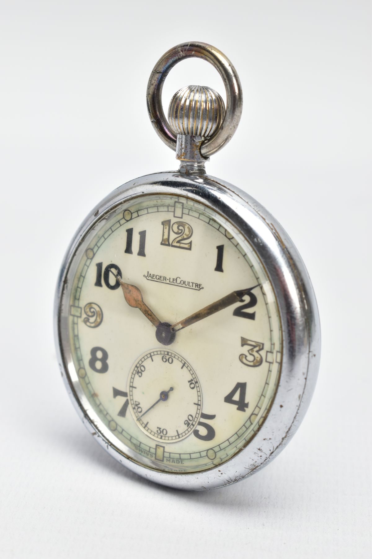 A JAGER-LECOULTRE POCKET WATCH, a Second World War period open-face, keyless-wind GSTP military - Image 5 of 5