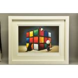 DOUG HYDE (BRITISH 1972) 'FACES OF LOVE', a signed limited edition print featuring a Rubiks cube,