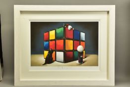 DOUG HYDE (BRITISH 1972) 'FACES OF LOVE', a signed limited edition print featuring a Rubiks cube,