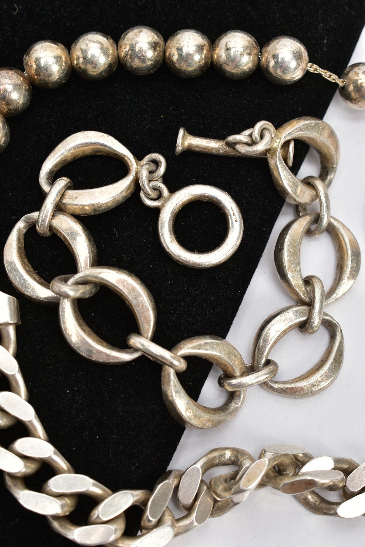 FOUR BRACELETS, to include a 'Tiffany & Co' ball link bracelet, fitted with a lobster claw clasp, - Image 3 of 3