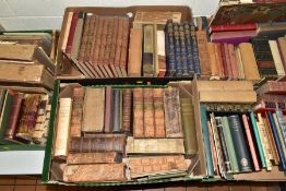 FIVE BOXES OF BOOKS, to include nine volumes of Cyclopaedia of Useful Arts and Manufactures by