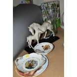 A BESWICK SPIRIT OF AFFECTION HORSE FIGURE, A BOXED PORTMEIRION CRYSTAL VASE AND OTHER CERAMIC