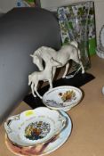 A BESWICK SPIRIT OF AFFECTION HORSE FIGURE, A BOXED PORTMEIRION CRYSTAL VASE AND OTHER CERAMIC