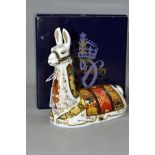 A BOXED ROYAL CROWN DERBY LLAMA PAPERWEIGHT, an exclusive for the Royal Crown Derby Collectors