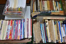 FOUR BOXES OF BOOKS AND MAGAZINES, to include many issues of Picture Postcard Monthly, An Index to