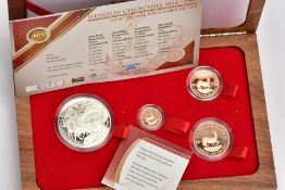 A WINSTON CHURCH FRACTIONAL KRUGERRAND SET OF 4 PROOF COINS, to include a Half, Quarter, and Tenth