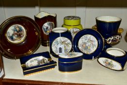 NINE PIECES OF CARLTON WARE DECORATED WITH ENCHANMENT MEDALLION, MALVERN (FRUIT & BIRD) AND PLAIN