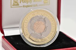 A RARE POBJOY MINT .750 TRIMETALLIC GOLD 2006 ISLE OF MAN (None-Circulating) PROOF ONE CROWN COIN,