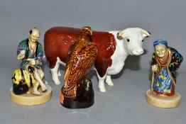 A BESWICK 1360 HEREFORD COW, brown and white with Champion of Champions back stamp, together with